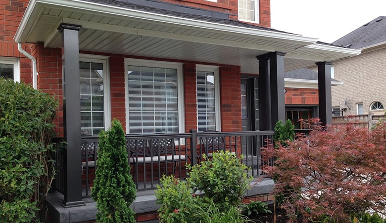 Front porch with aluminum railings in Toronto